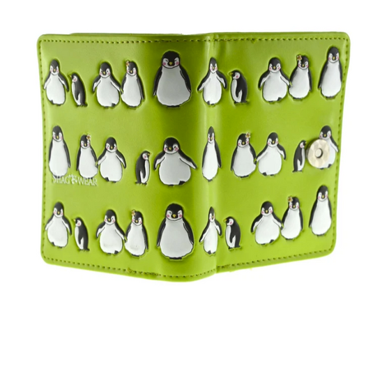 Penguins in Lime Wallet
