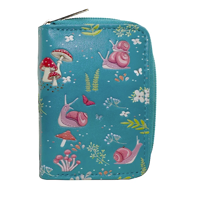 Load image into Gallery viewer, Snail Forest in Teal Essentials Wallet
