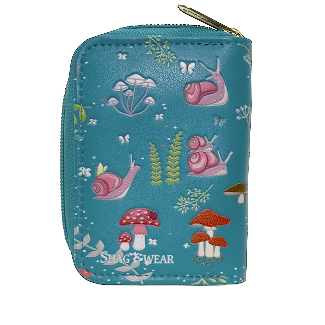 Load image into Gallery viewer, Snail Forest in Teal Essentials Wallet
