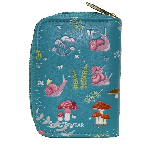 Snail Forest in Teal Essentials Wallet