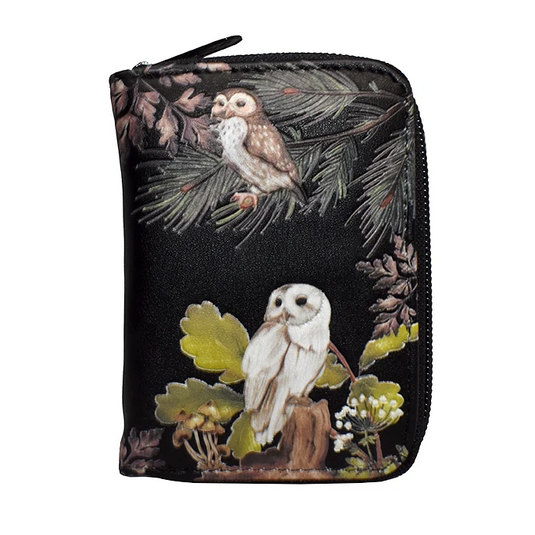Owl Gathering in Black Essentials Wallet