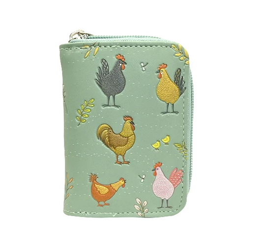 Chickens in Sage Essentials Wallet