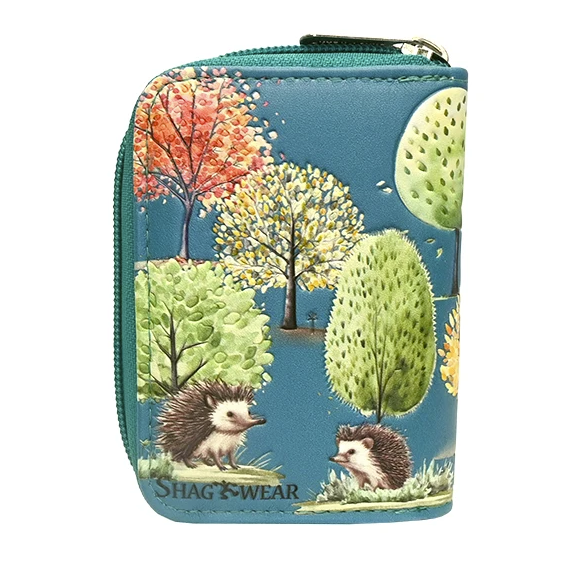 Load image into Gallery viewer, Hedgehogs in Teal Essentials Wallet
