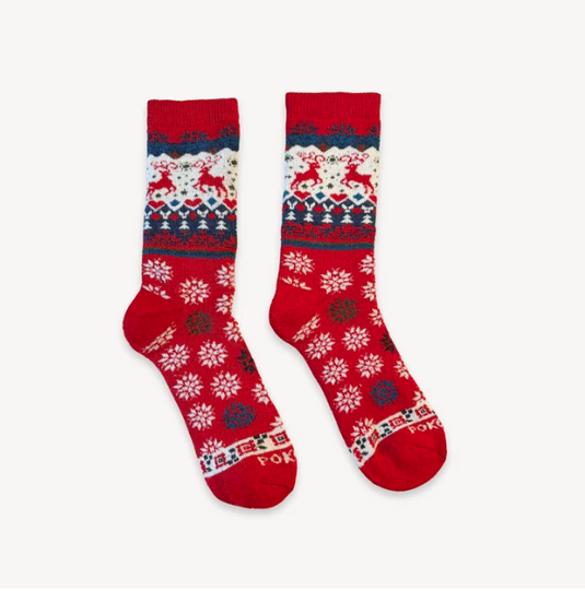 Alpaca Socks | Holiday Print