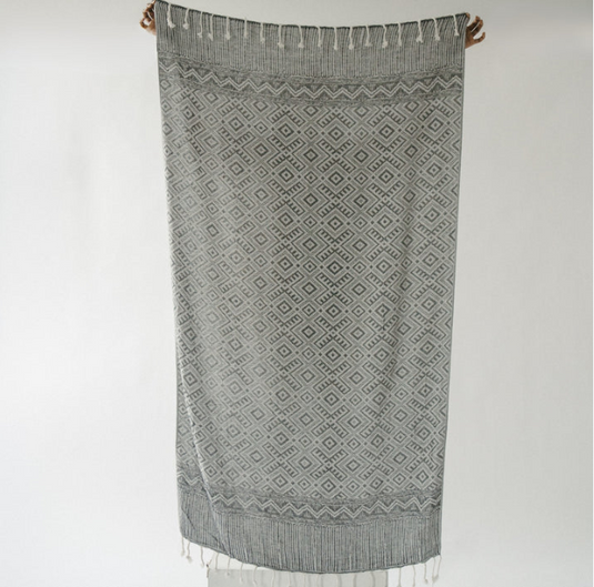 Multi-use Towel | Turkish Cotton | Charcoal Sketch