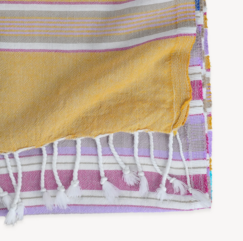 Load image into Gallery viewer, Turkish Towel : Patio Stripe in Blue
