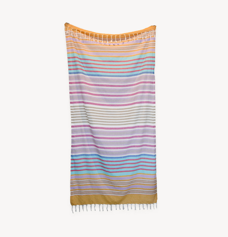 Load image into Gallery viewer, Turkish Towel : Patio Stripe in Blue
