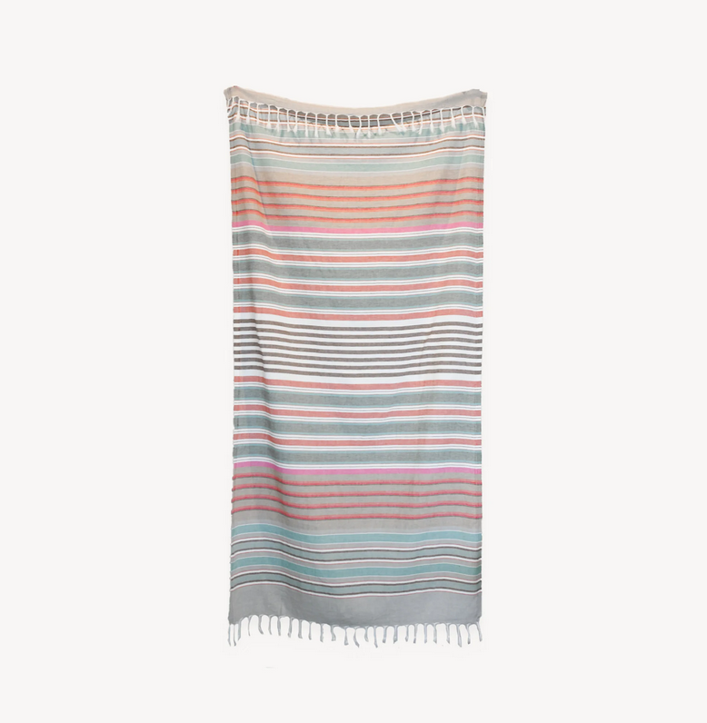 Load image into Gallery viewer, Turkish Towel : Patio Stripe in Shadow
