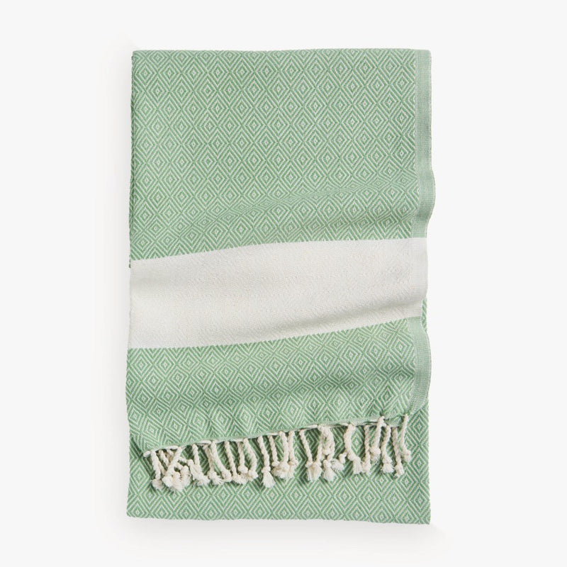 Load image into Gallery viewer, Turkish Hand Towel in Diamond Thyme
