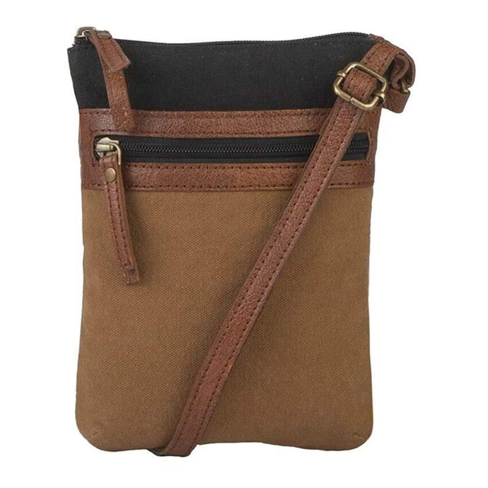 Canvas Crossbody Bag in Brown