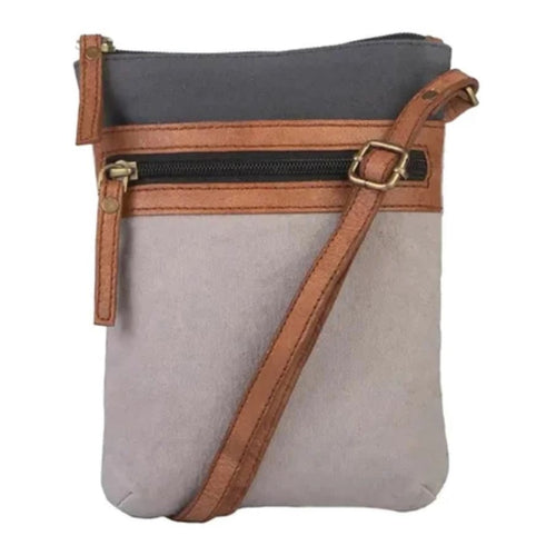 Canvas Crossbody Bag in Grey