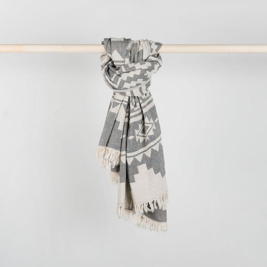 Turkish Towel :  Atzi in Light Grey