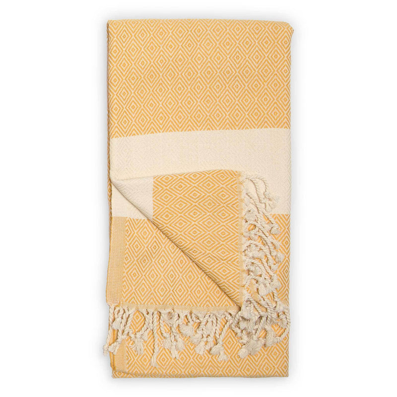 Load image into Gallery viewer, Turkish Towel : Diamond in Gold
