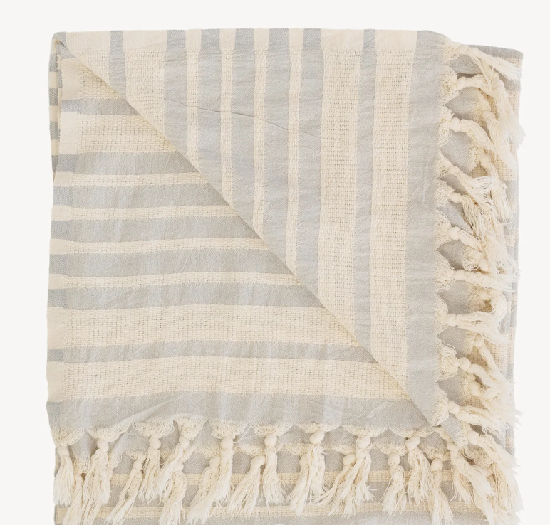 Load image into Gallery viewer, Turkish Towel :  Shannon in Grey
