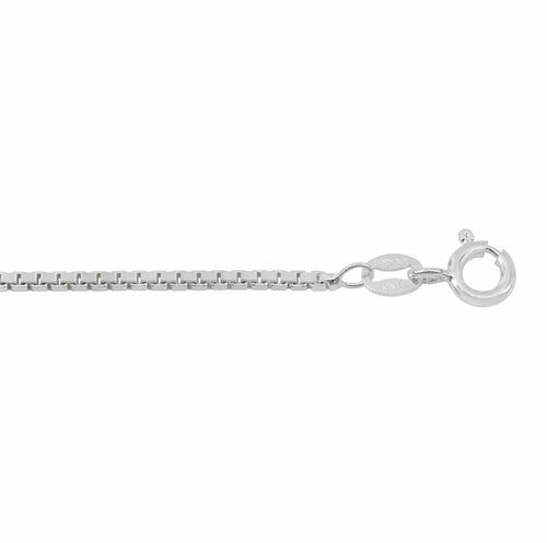 Box Chain, in Sterling Silver (1mm)