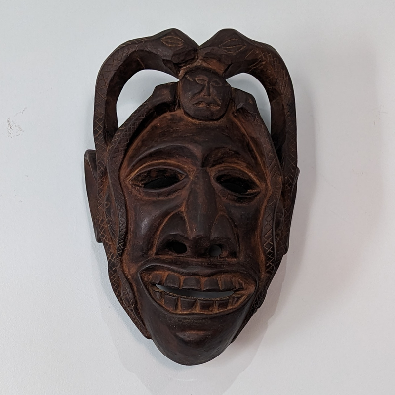 Load image into Gallery viewer, Hand-Carved Guardian Mask | Vintage from Nepal
