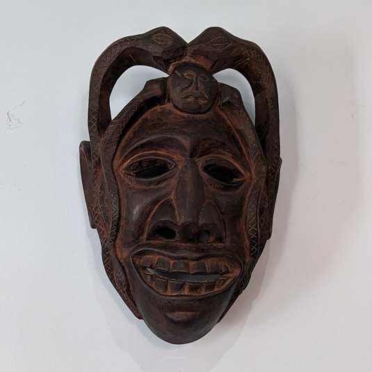 Hand-Carved Guardian Mask | Vintage from Nepal