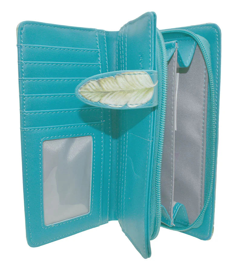 Load image into Gallery viewer, Wallet - Teal with Elephant
