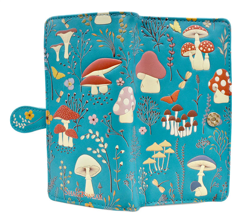 Load image into Gallery viewer, Wallet - Mushroom Forest in Teal

