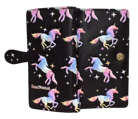 Wallet - Black with Unicorn