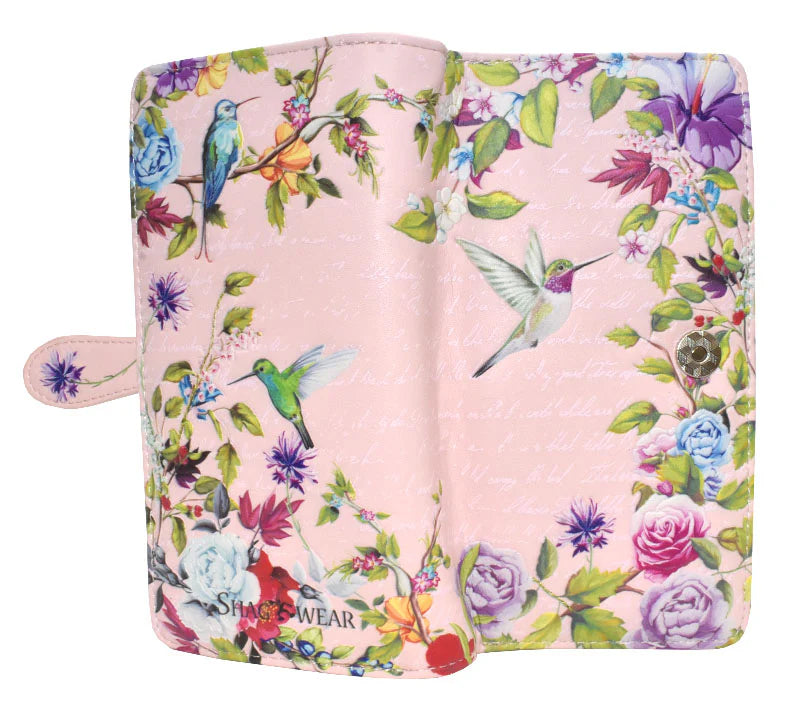 Load image into Gallery viewer, Wallet - Hummingbird Garden in Pink
