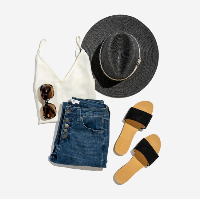 Load image into Gallery viewer, Panama Hat in Black
