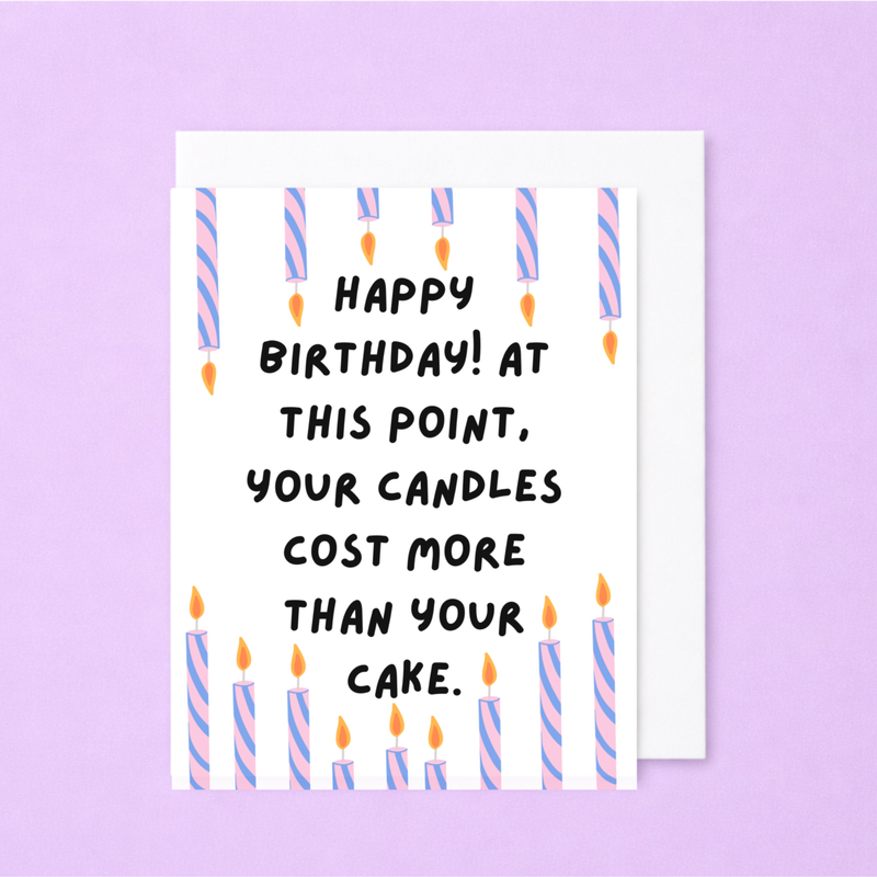 Load image into Gallery viewer, Your Candles Cost More Than Your Cake, Happy Birthday Card
