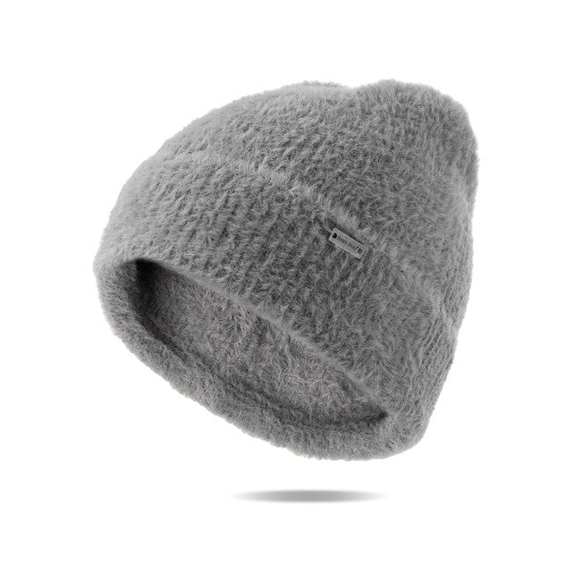 Load image into Gallery viewer, Feather Knit Beanie in Grey
