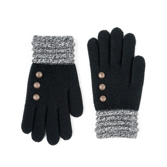 Ultra Soft Stretch Knit Gloves in Black