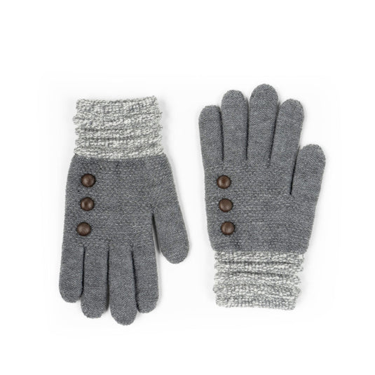 Ultra Soft Stretch Knit Gloves in Grey