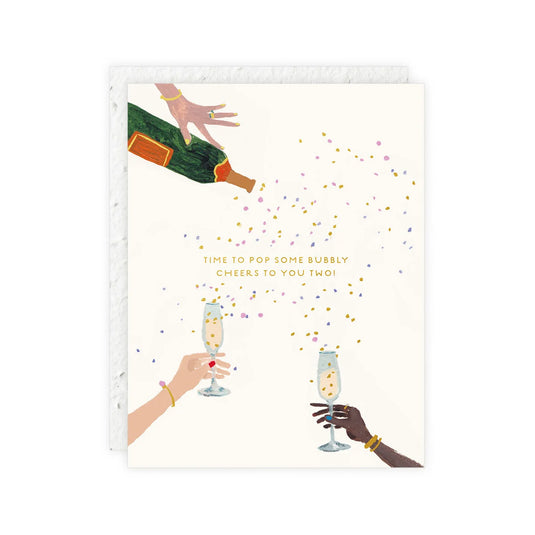 Pop Some Bubbly Cheers to You Two. Card