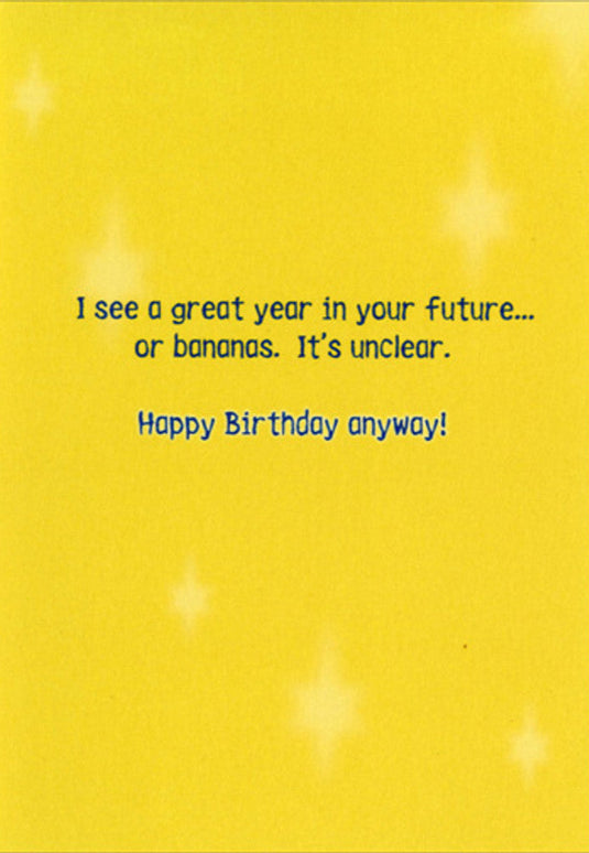 Chimp Fortuneteller Birthday Card