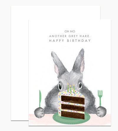 Another Grey Hare. Birthday Card
