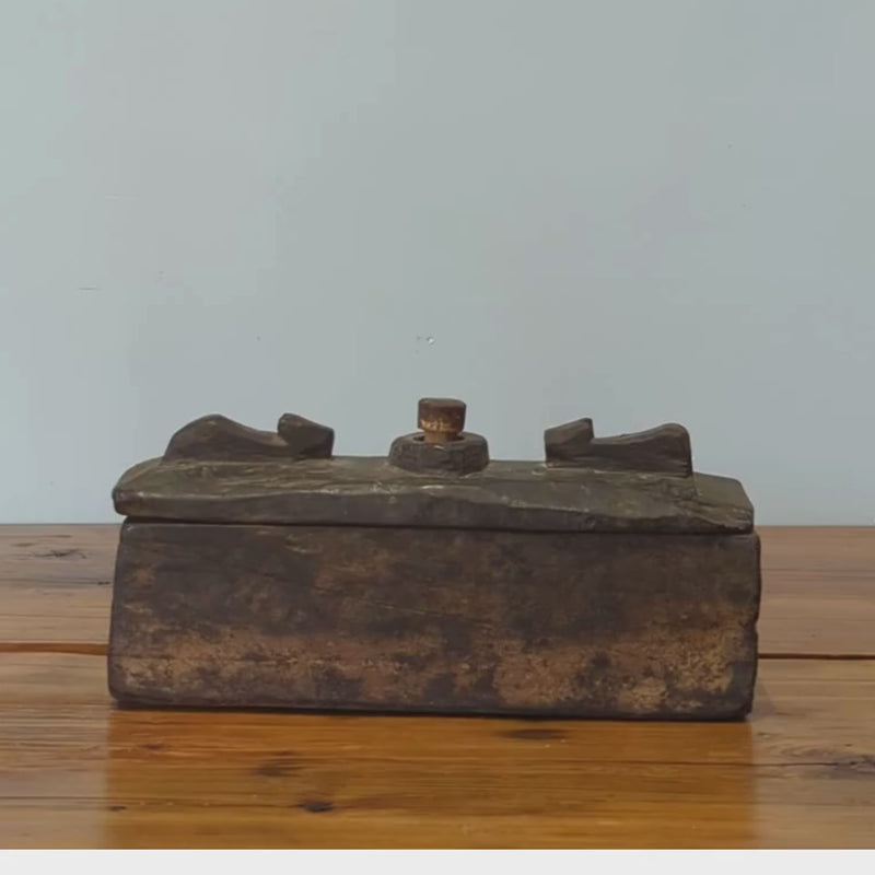 Load and play video in Gallery viewer, Vintage Wood Spice Box | Folk Art from Nepal
