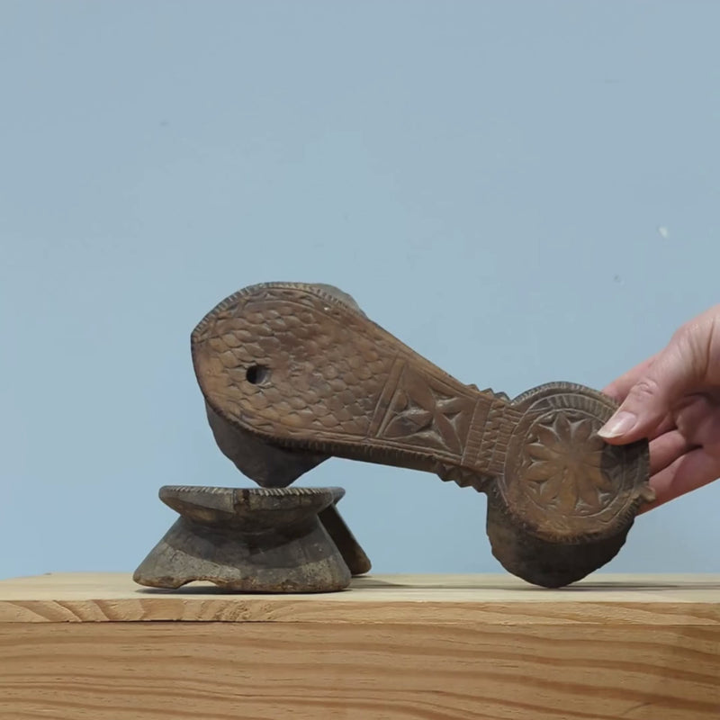 Load and play video in Gallery viewer, Wood Sandals | Antique from Pakistan
