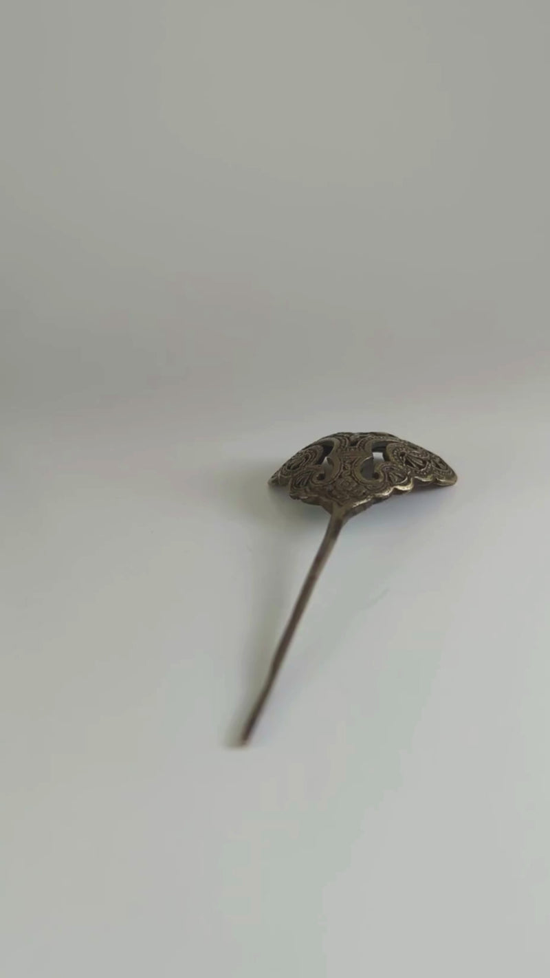Load and play video in Gallery viewer, Victorian Silver Hat Pin
