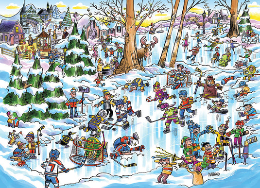 Jigsaw Puzzle : DoodleTown Hockey Town