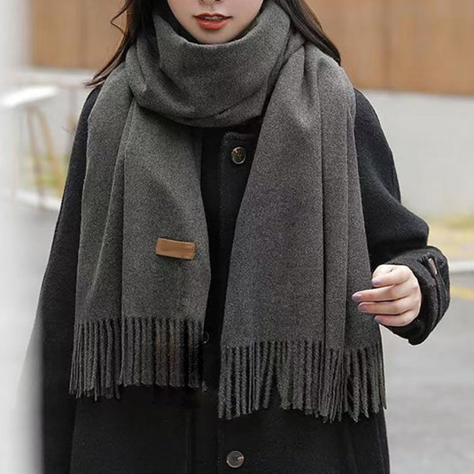 Cashmere-feel Scarf in Grey