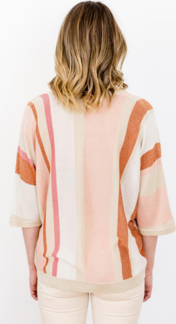 Load image into Gallery viewer, Striped V-neck Pullover (S-L)
