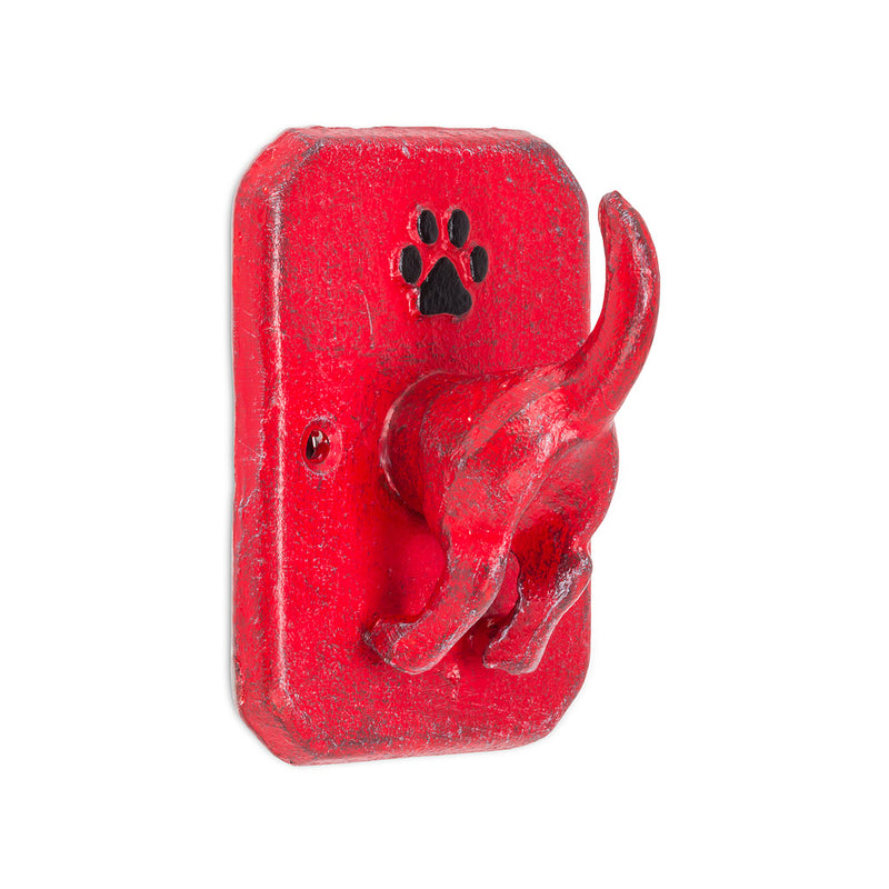 Load image into Gallery viewer, Dog Tail Leash Hook in Antiqued Red
