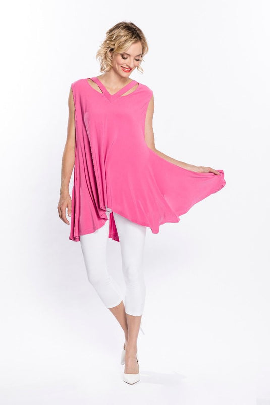 Peekaboo Swing Line Top : Pink (S-XXL)