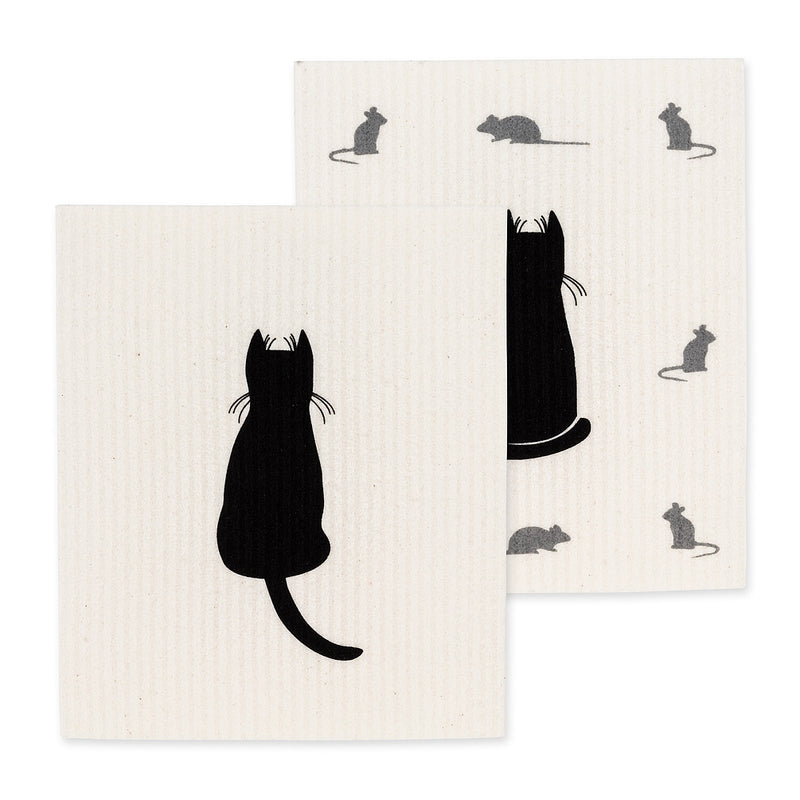 Load image into Gallery viewer, Cat &amp; Mice : Eco Dishcloths
