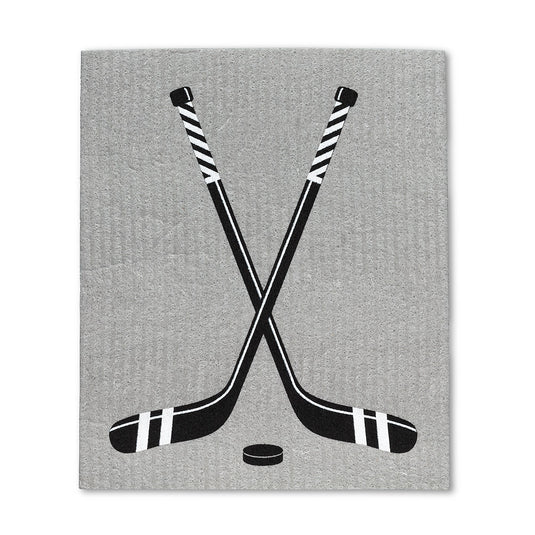 Hockey Skates & Stick : Eco Dishcloths