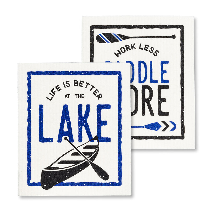 Load image into Gallery viewer, Life is Better at the Lake : Eco Dishcloths
