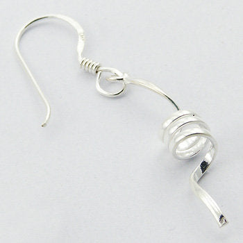 Dangling Corkscrew Earrings, Sterling Silver