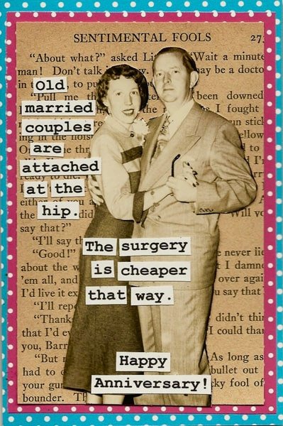 Attached at the Hip Anniversary Card