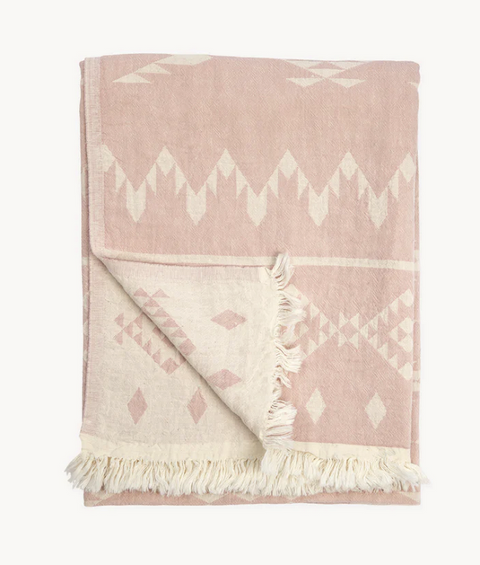 Turkish Towel :  Atlas in Soft Pink