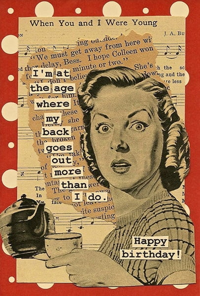 My back goes out Birthday Card