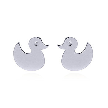 Load image into Gallery viewer, Baby Duck Stud Earrings, Sterling Silver
