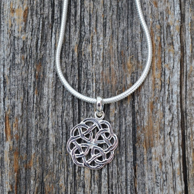 Load image into Gallery viewer, Never Ending Knot Pendant, Sterling Silver
